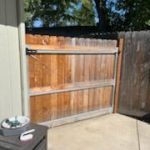 wood privacy fence install
